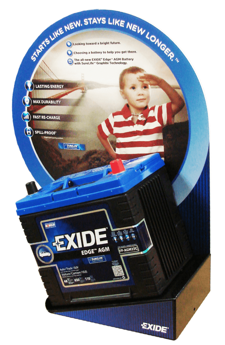 Exide Battery Counter Display